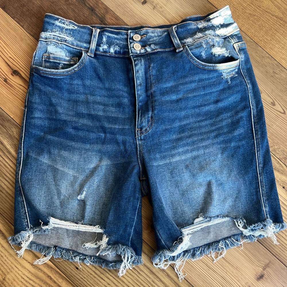 Flying Monkey Blue Distressed Jean Shorts